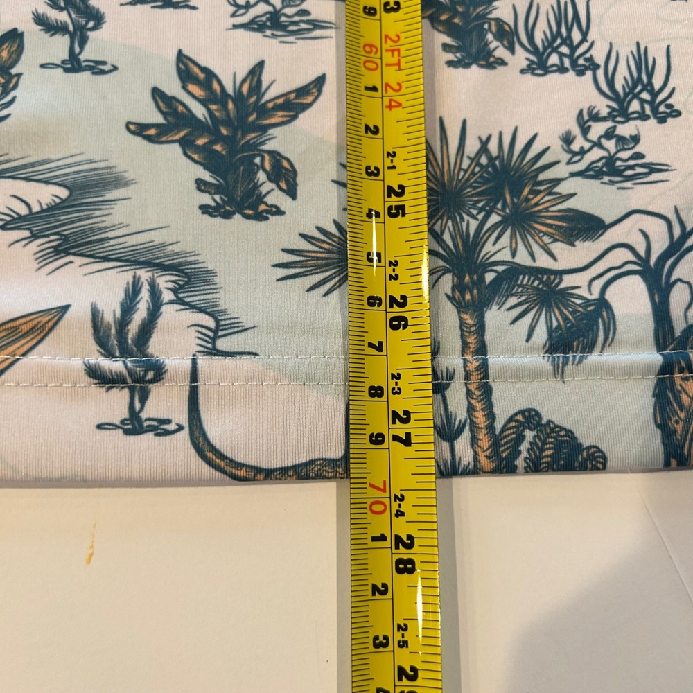 Waggle Golf Men Medium Dinosaur Performance Polo Shirt Tan Prehistoric Print M - Picture 6 of 6